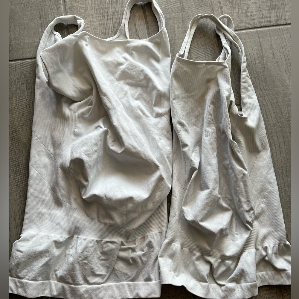 Two pack White Blanqi Maternity support tanks size large